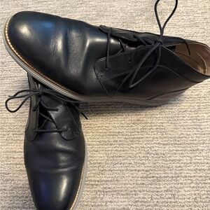 Cole Haan Men's Black Leather Quarter Boots